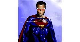 Drawing of Superman by Joze