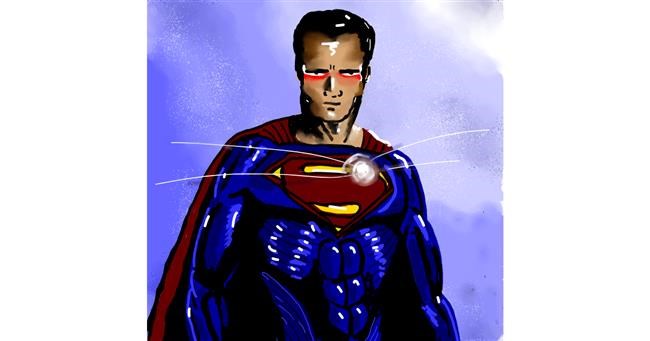 Drawing of Superman by Joze