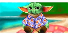 Baby Yoda-Zeichnung von Yukhei