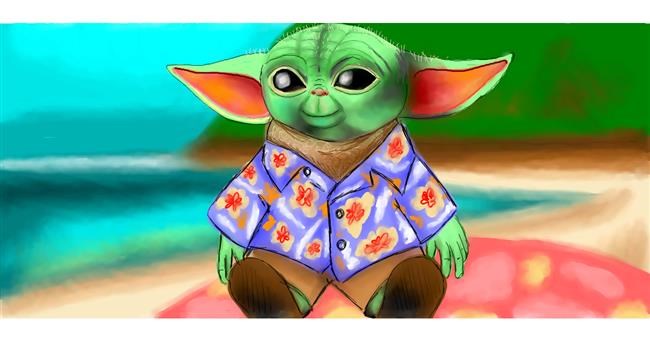Baby Yoda-Zeichnung von Yukhei