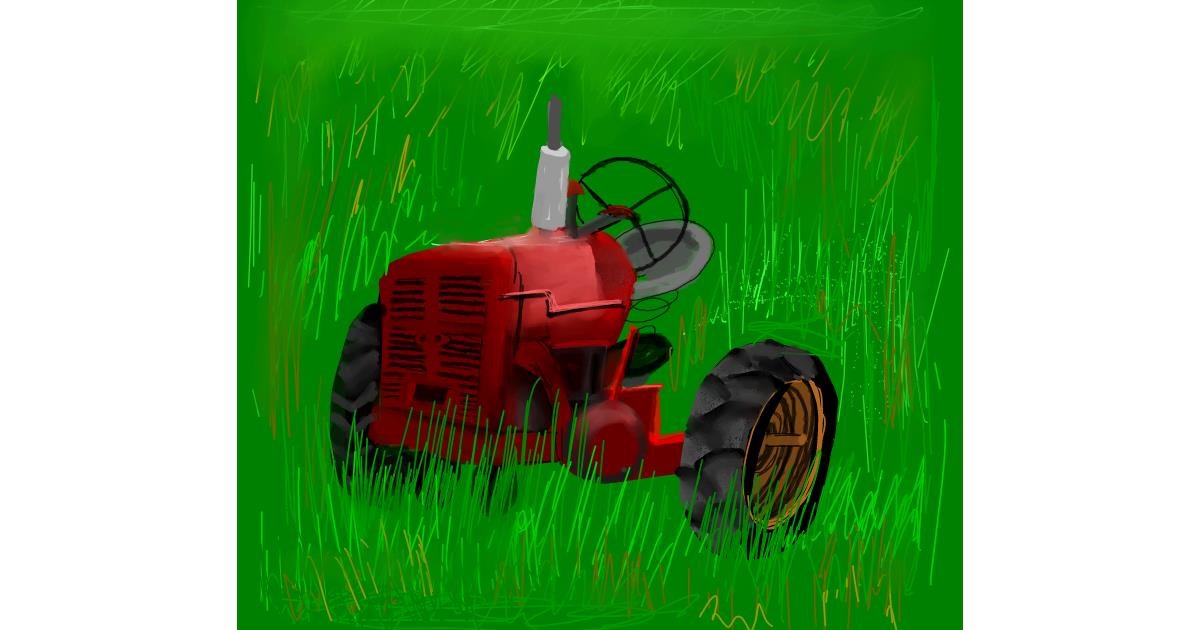 Drawing of Tractor by Emit
