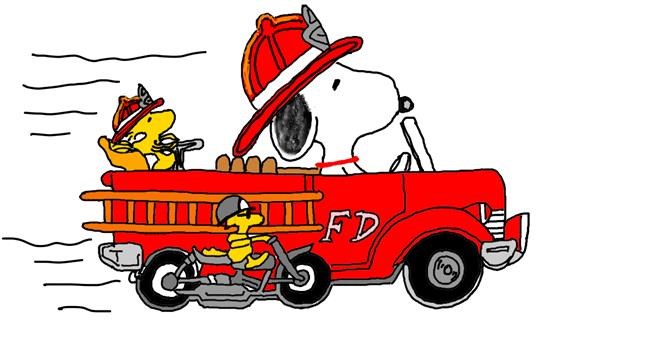 Feuerwehrauto-Zeichnung von InessA