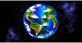 Drawing of Earth by Eclat de Lune