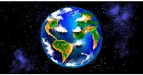 Drawing of Earth by Eclat de Lune