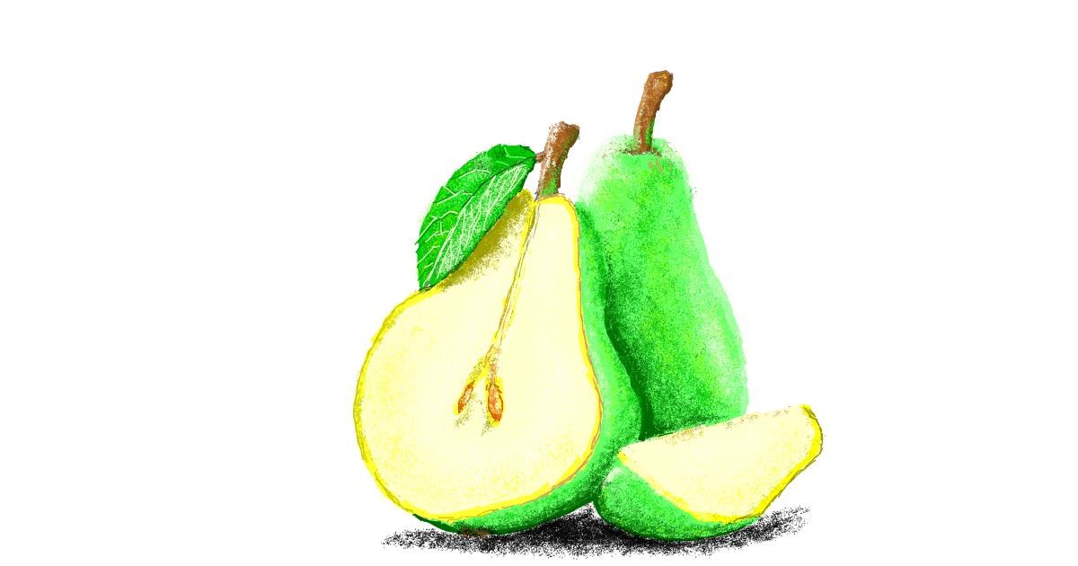 Drawing of Pear by Sam