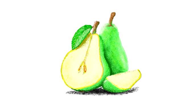 Drawing of Pear by Sam