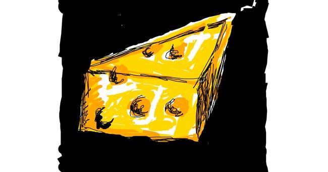 Drawing of Cheese by Paranoia