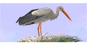 Drawing of Stork by Женя