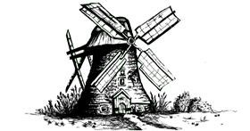 Drawing of Windmill by Pepper