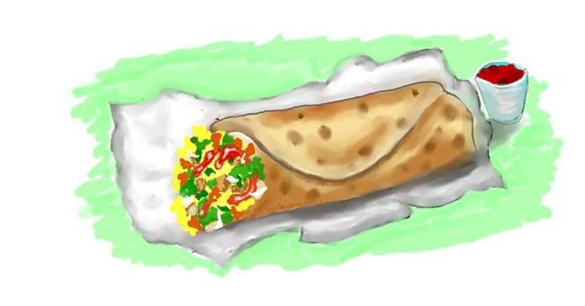 Drawing of Burrito by Debidolittle