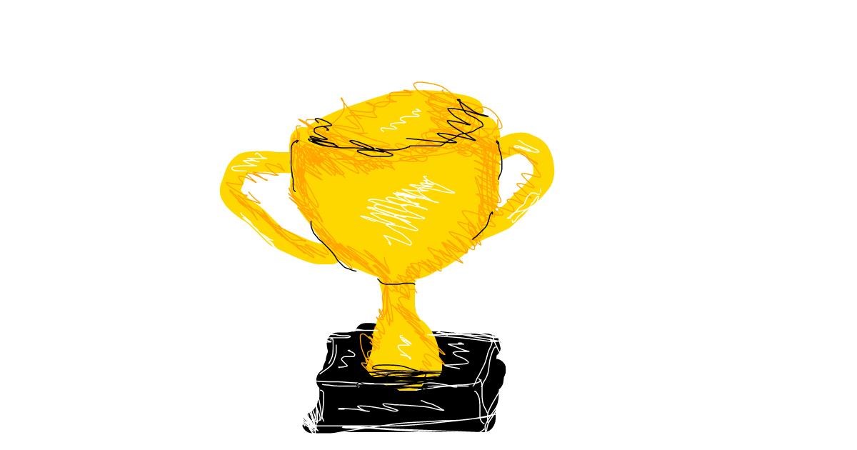 Drawing of Trophy by Ski