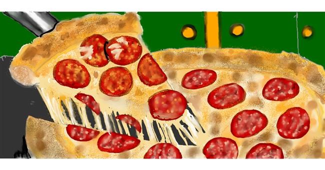 Drawing of Pizza by SAM AKA MARGARET 🙄