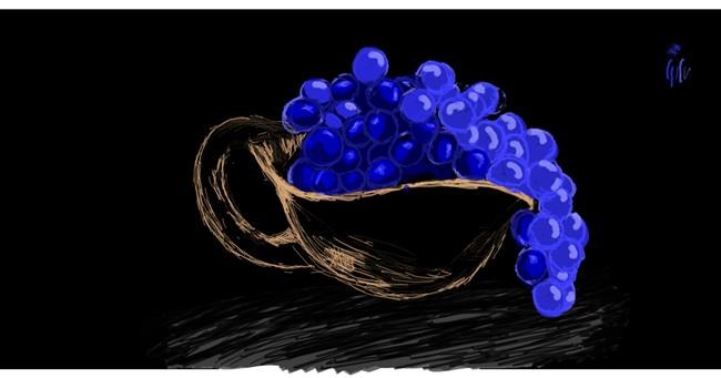 Drawing of Grapes by Helena