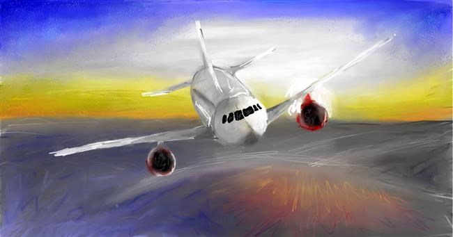 Flugzeug-Zeichnung von Mia