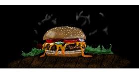 Drawing of Burger by Chaching