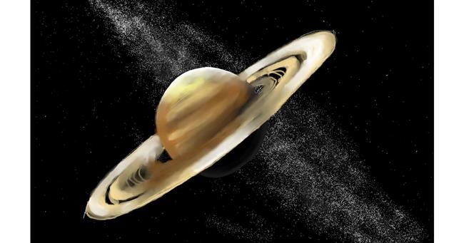 Saturn-Zeichnung von Mila