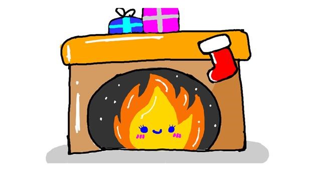 Drawing of Fireplace by Ziluolan