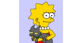 Drawing of Lisa Simpson by Ja