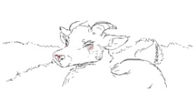 Drawing of Goat by Empty