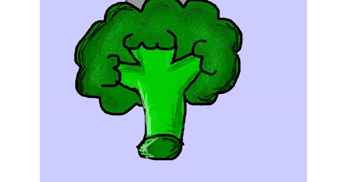 Drawing of Broccoli by P