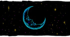 Drawing of Moon by InesEve
