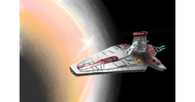 Drawing of Spaceship by Wizard