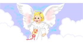 Drawing of Angel by Debidolittle