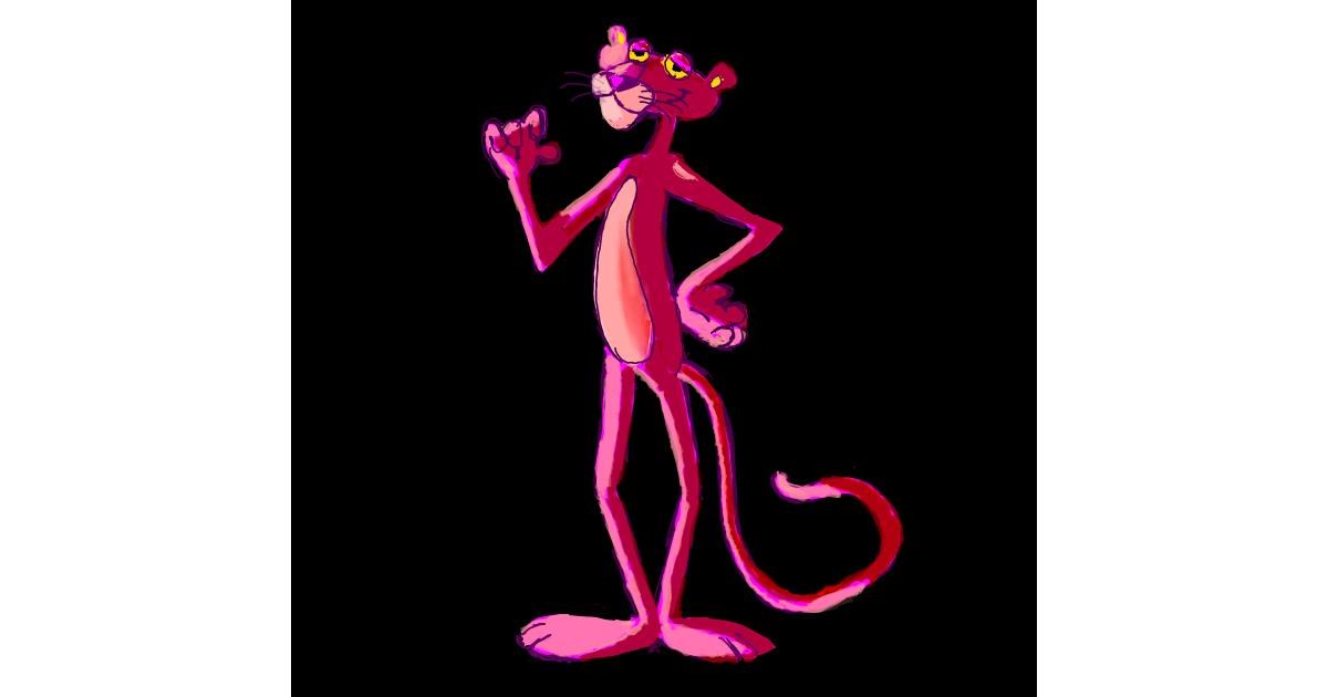 Drawing of Pink Panther by Claria