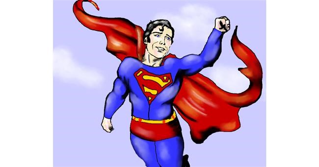 Drawing of Superman by Cec