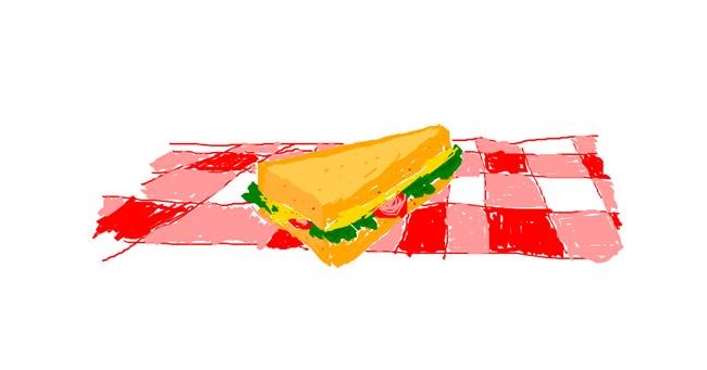 Drawing of Sandwich by 7y3e1l1l0o§