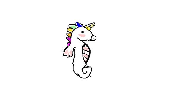 Drawing of Seahorse by Drawing queen