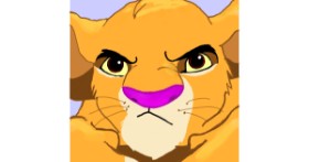 Drawing of Simba (Lion King) by Joze