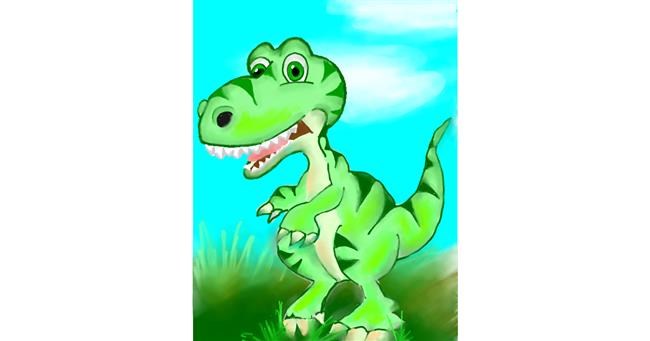 Drawing of Dinosaur by ⋆su⋆vinci彡