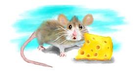 Drawing of Cheese by Debidolittle