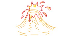 Drawing of Volcano by dogod