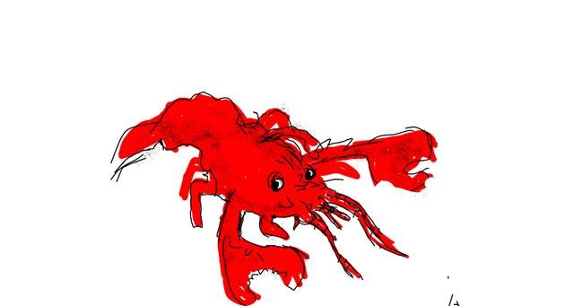 Drawing of Lobster by Panda