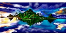 Insel-Zeichnung von Chaching