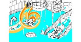 Wasserrutsche-Zeichnung von Mt