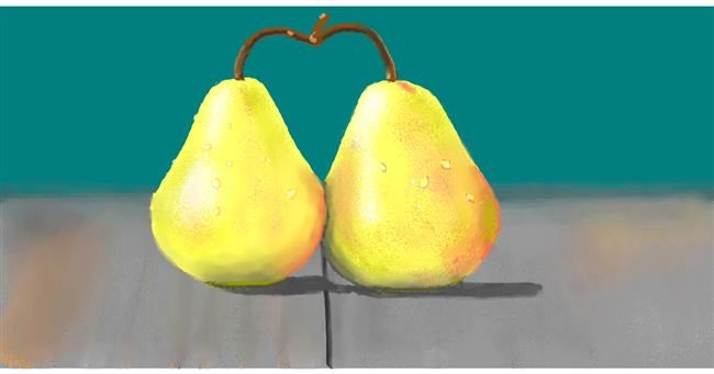 Drawing of Pear by Pinky