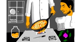 Drawing of Chef by Upasana