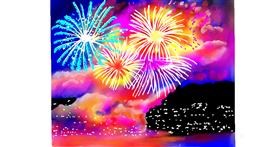 Drawing of Fireworks by GJP