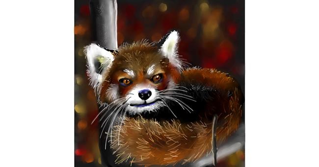 Roter Panda-Zeichnung von Leah