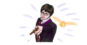 Drawing of Harry Potter by Luna
