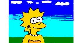 Drawing of Lisa Simpson by mr man