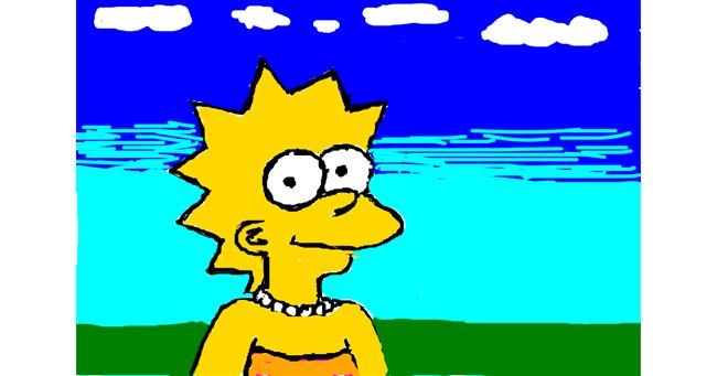 Drawing of Lisa Simpson by mr man