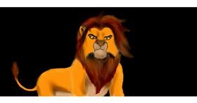 Drawing of Simba (Lion King) by Karaka♦️