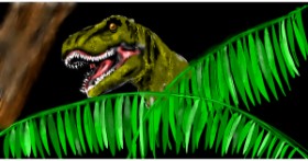 Drawing of T-rex dinosaur by Eclat de Lune
