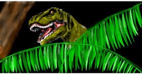 Drawing of T-rex dinosaur by Eclat de Lune