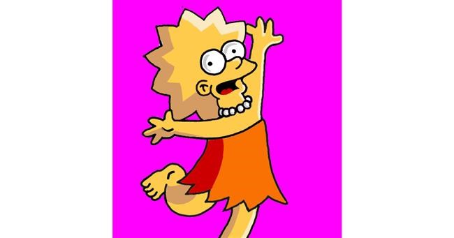 Drawing of Lisa Simpson by ⋆su⋆vinci彡