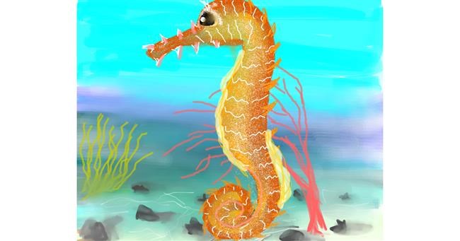 Drawing of Seahorse by Bro 2.0😎